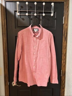 Club Room Men’s Casual Button-Down Shirt in Pink